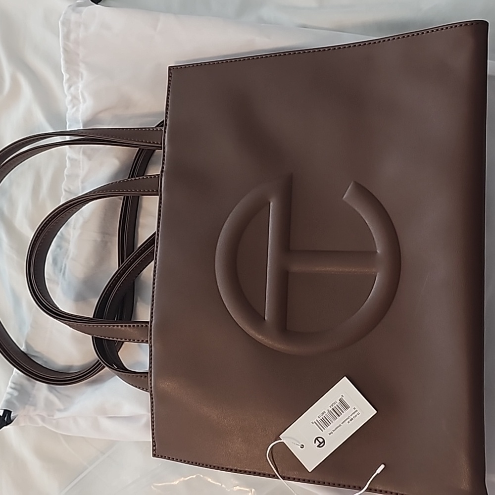 Medium brown Telfar shopping bag